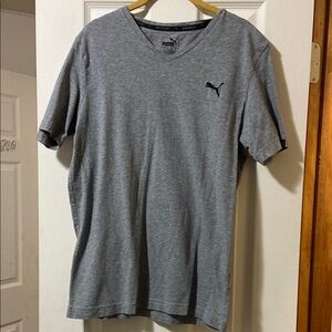 Puma Men’s small Grey V-Neck T-Shirt